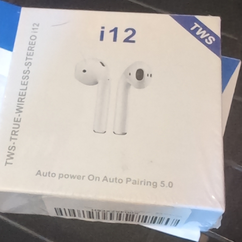 TWS i12 Wireless Earbuds - Sleek White NIB